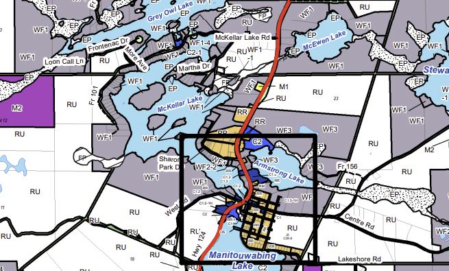 Zoning Map of McKellar Lake in Municipality of McKellar and the District of Parry Sound